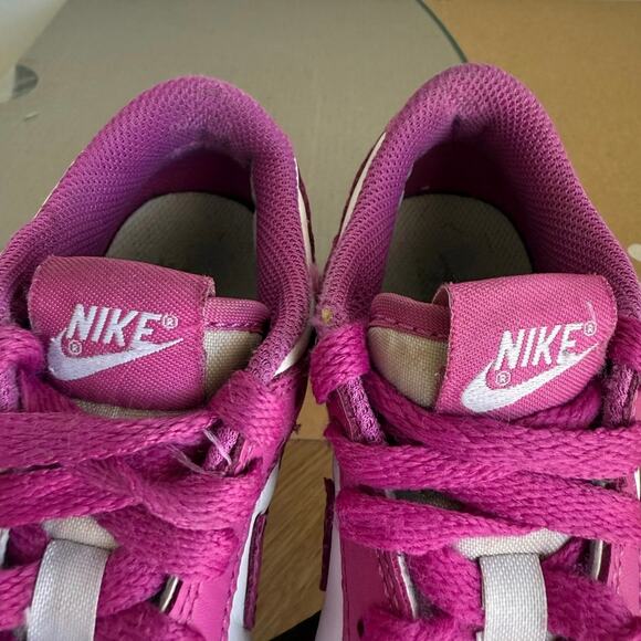 Nike Dunk Low PS “Active Fuchsia” Preschool Kids Sneakers- SZ 13 C - Picture 8 of 14